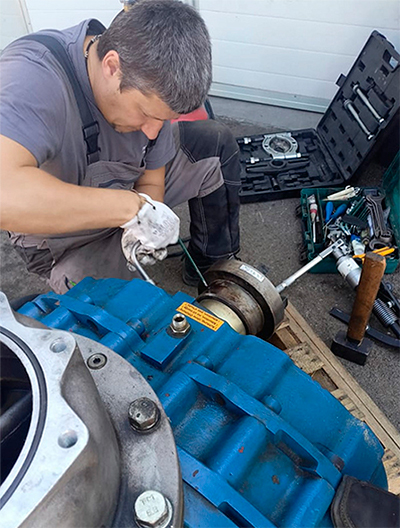 Монтаж компрессора