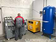 Проект - Винтовой компрессор Berg ВК-15/10 Р и вертикальный ресивер Remeza РВ 900.10.00 для ООО ТехноЦех